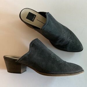 DOLCE VITA Shiloh Western Mules Dark Gray Size 9